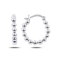 Ohrringe Creole Kugeln 915 Silber Klassiker filigran 18mm