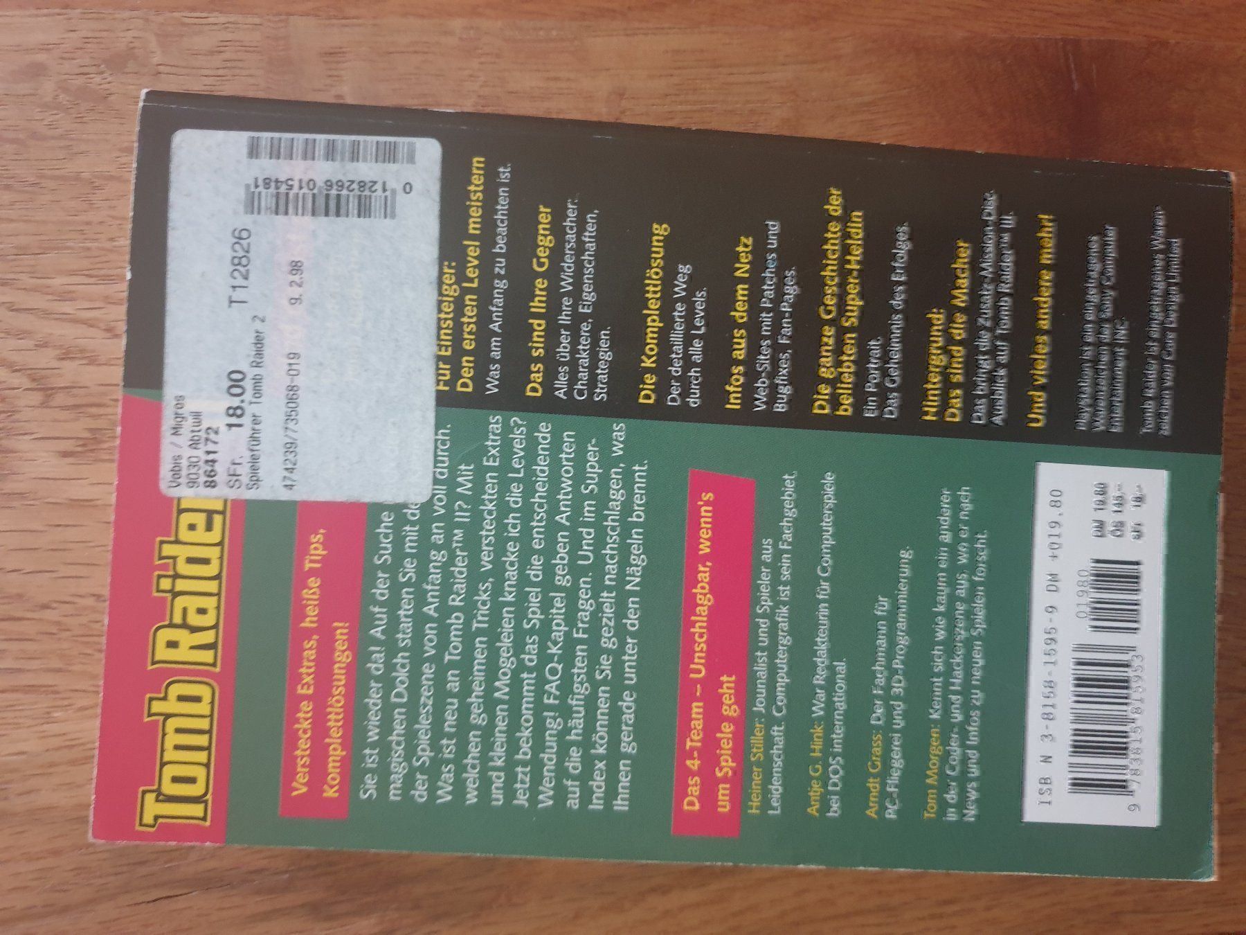 Libri: Spieleführer Tomb Raider 2 – Usato da St.Gallen venduto da Capsule_Corporation 1