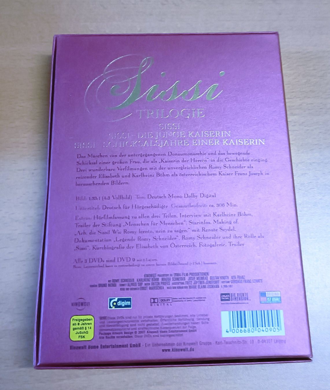 Tutti i DVDs: 3DVD BOX - SISSI TRILOGIE - ROMY SCHNEIDER inkl. Postkarten – Nuovo (secondo la descrizione) da Köniz venduto da Movieportal007 3