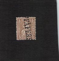 Stabstempel Pfäfers auf Sitzender Helvetia 5 Rp - selten !!