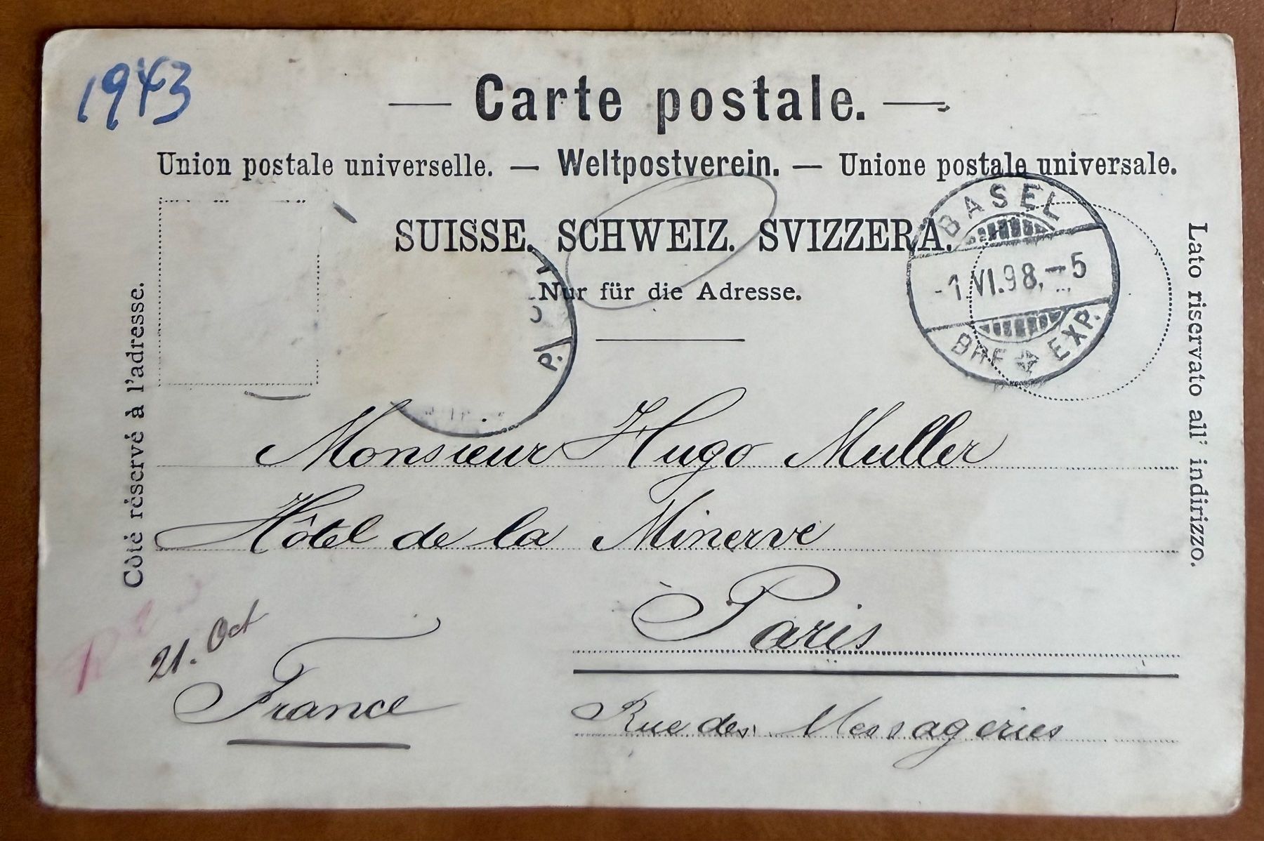 Cartes postales: Basel - Kasern - Litho 1898 – D'occasion à Lutry par Ediego 1
