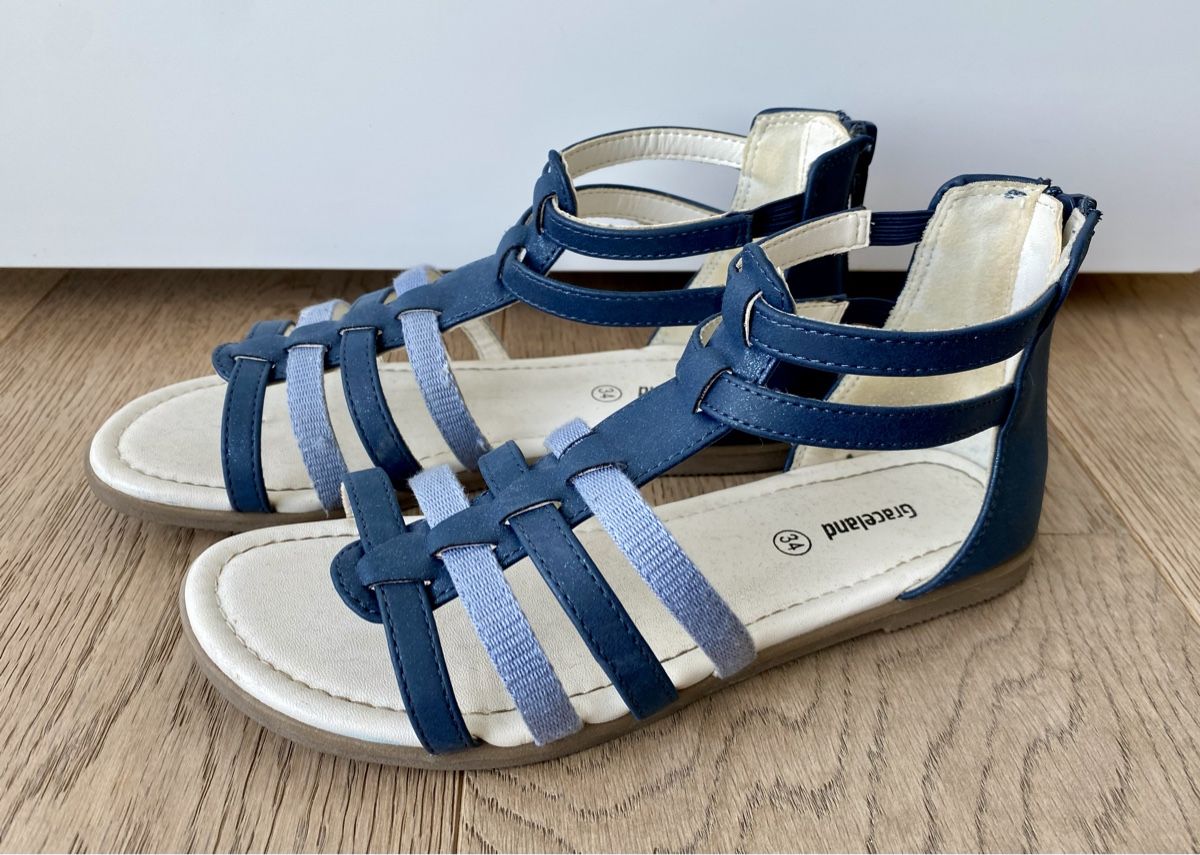 Schuhe für Mädchen: Riemchen-Sandalen blau Gr. 34 – Gebraucht aus Cham von Contuc 1