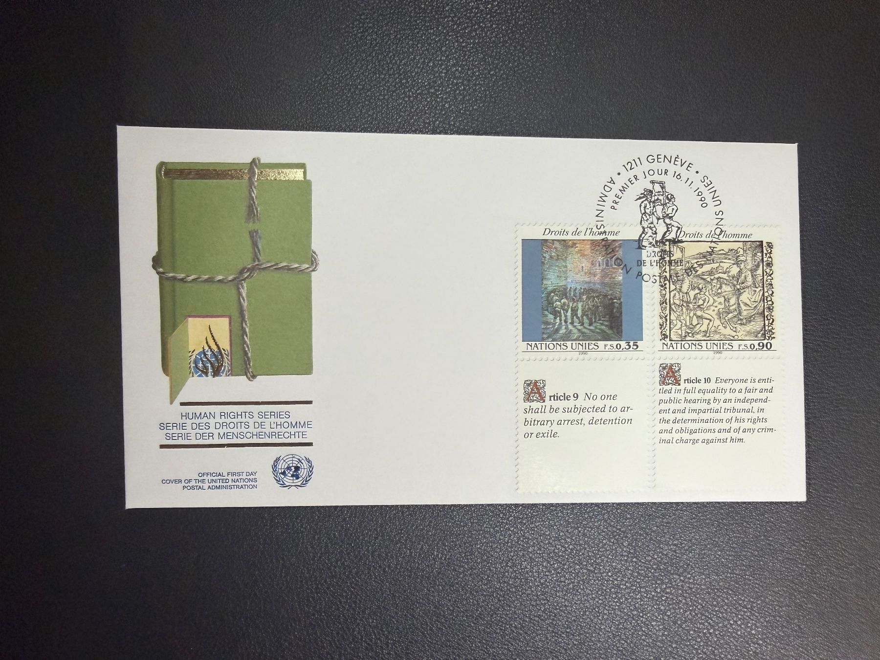 Alle Briefmarken: UNO Genf 1990 FDC – Gebraucht aus oberrüti von jeanmei