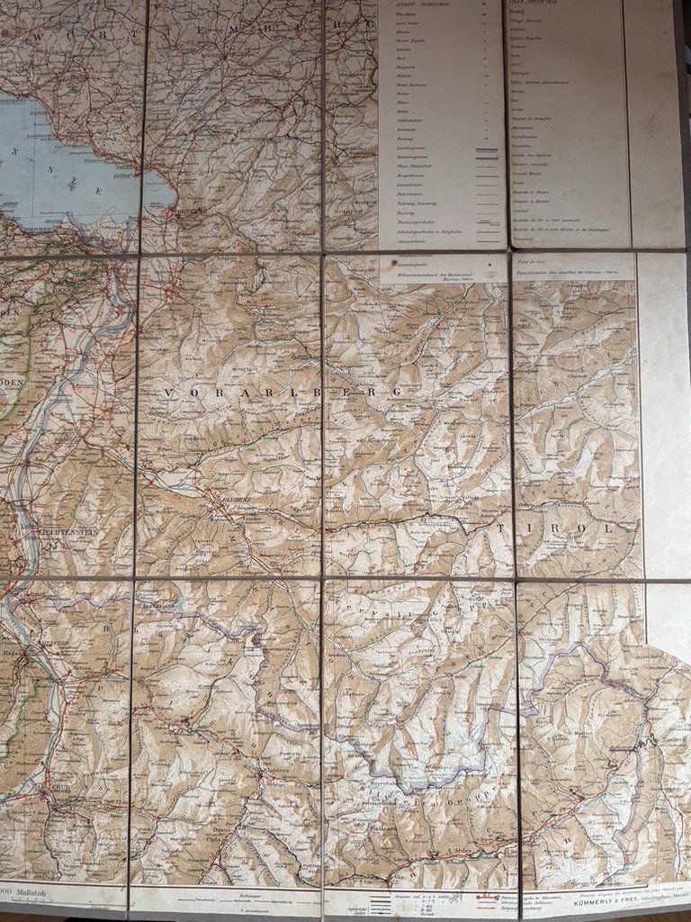 Cartine & Atlanti: Landkarten Schweiz von 1912 – Usato da Therwil venduto da Tigersunne 5