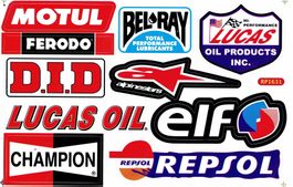 Sponsoren Logo Aufkleber Sticker 1Bogen 27x18cm Tuning ST201