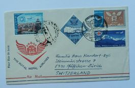Nepal Luftpostbrief 1957
