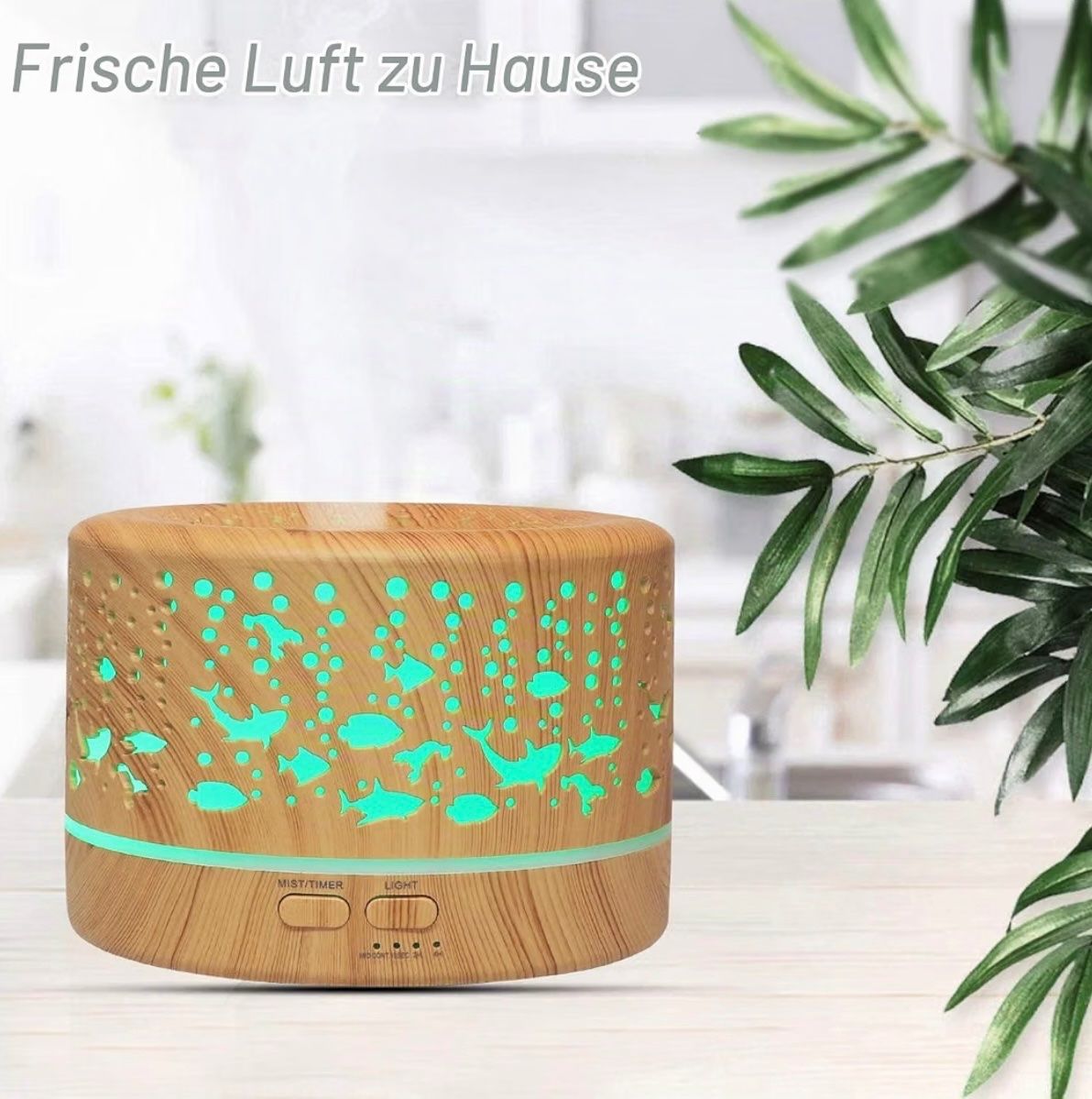 Duftöldiffusoren: Aroma Diffuser 700ml mit Timer, Holzoptik braun – Neu und originalverpackt aus Basel von Seifehuesli 7