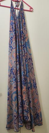 Robe longue imprimée DEEPTI S.C. 70% soie, taille unique