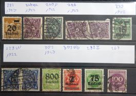 Deutsches Reich ex. 209p-309wb gest. alle sign. 1922/23