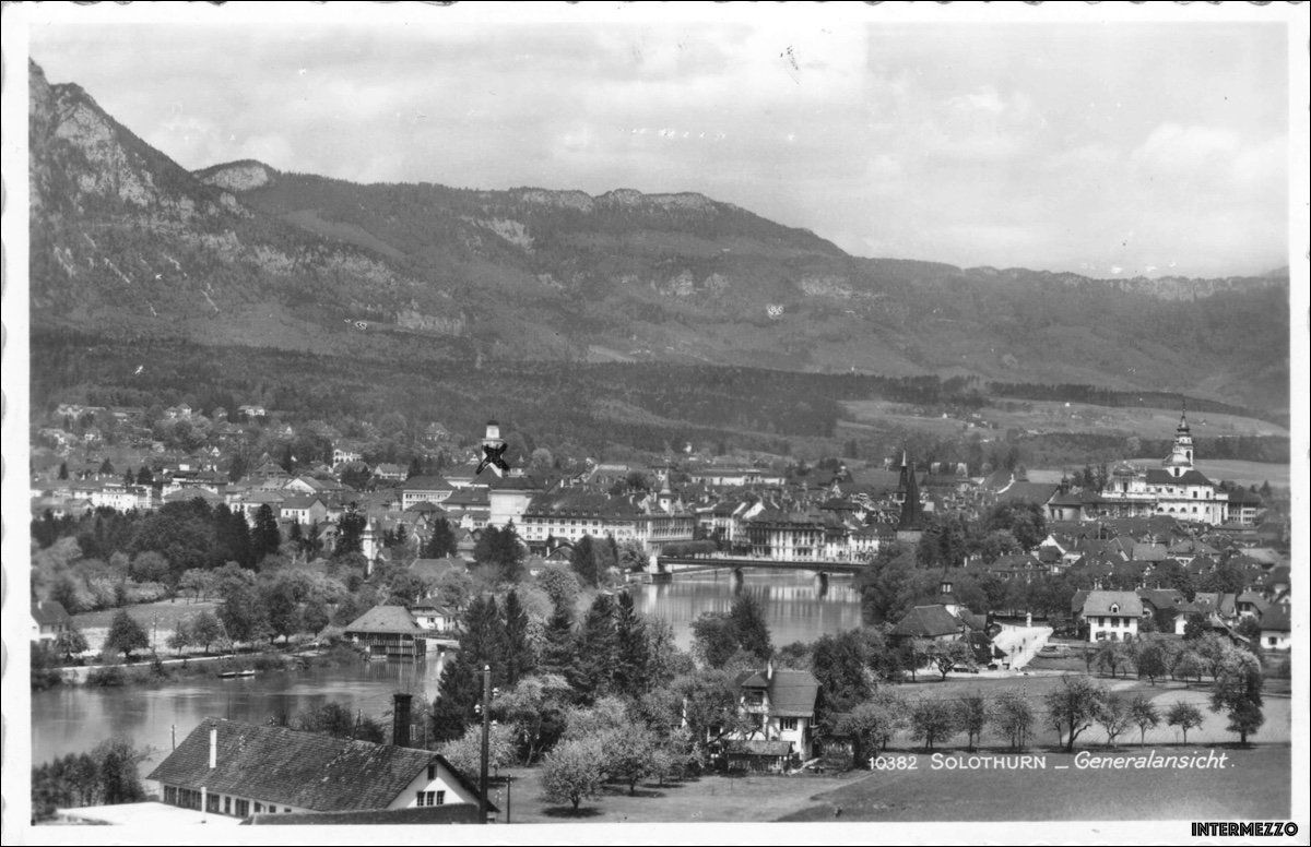 Cartoline postali: Solothurn // Generalansicht ca. 1950 – Usato da Basel venduto da intermezzo12