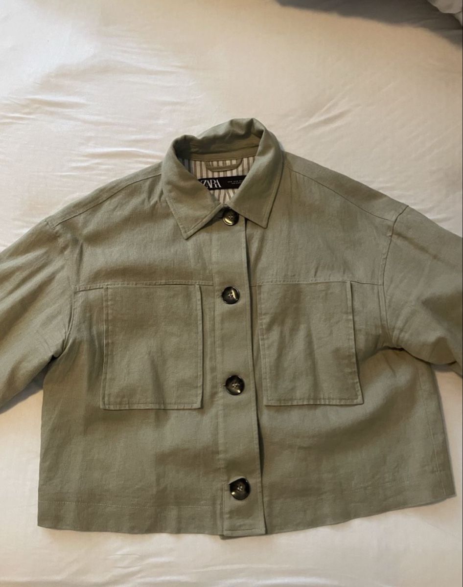 Zara Giacche: Zara Leinenjacke, cropped, Gr. M – Usato da Zürich venduto da vintage_for_you