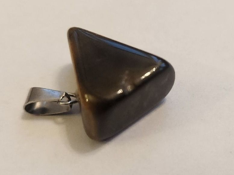 Ciondoli: Pendentif Oeil de Tigre Triangle Ambre – Nuovo (secondo la descrizione) da Territet venduto da Cenh 5
