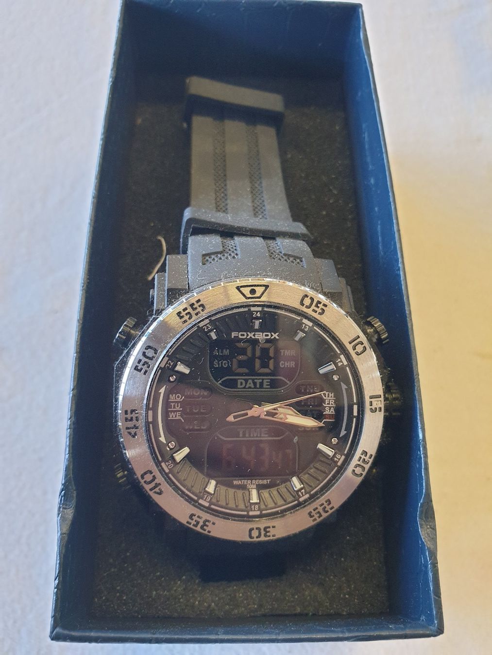 Orologi: Armbanduhr Foxbox Chronometer Stopuhr NEU , Versand 4.- – Nuovo e nell'imballaggio originale da Wädenswil venduto da tome70