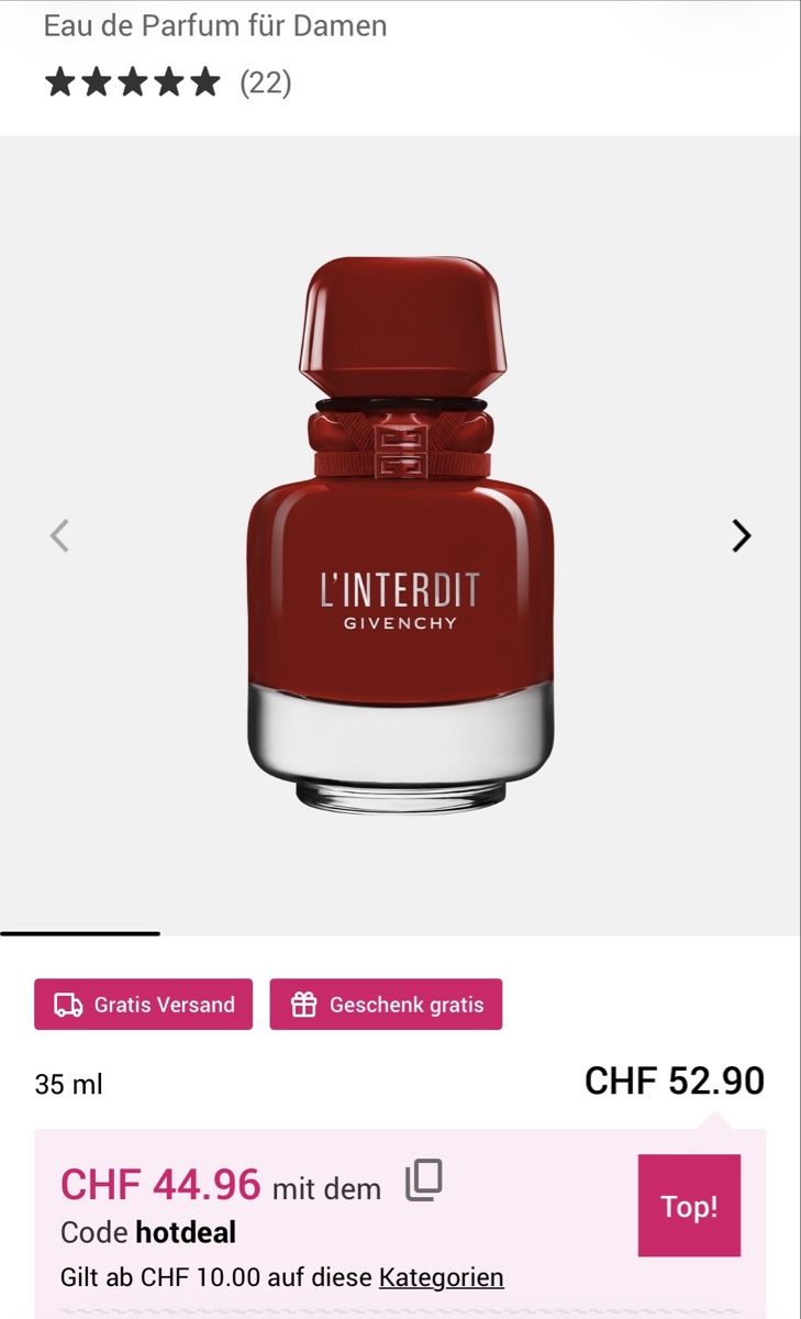 Givenchy Profumi & Eau de Toilette: Givenchy L'Interdit Rouge Ultime Eau de Parfum 35ml neu – Nuovo (secondo la descrizione) da Kradolf venduto da bstr.9105 2