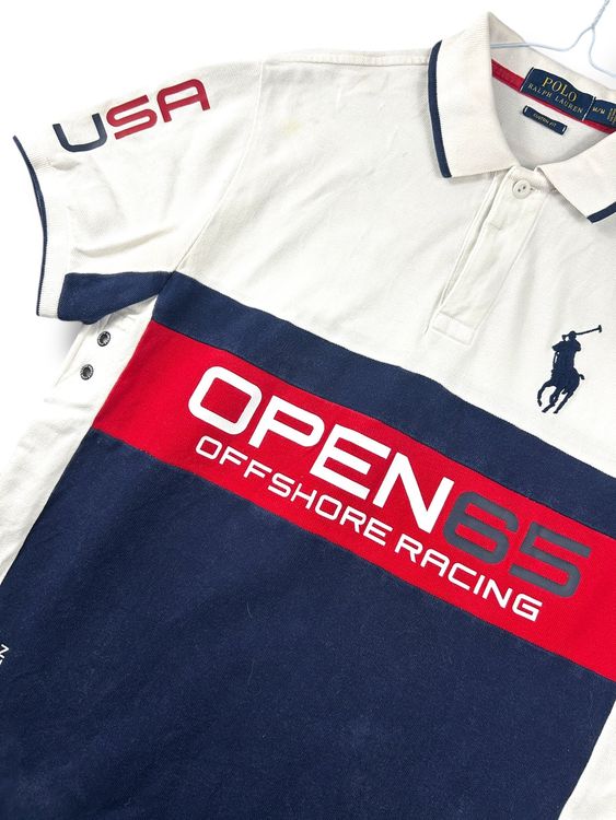 Ralph Lauren Magliette Polo: Polo Ralph Lauren Blanc et Bleu USA Racing - Taille M – Nuovo (secondo la descrizione) da Hauterive NE venduto da Leo_o 3