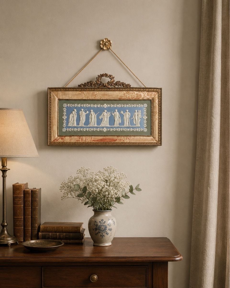 Dipinti: Tableau Plaque Décorative Bas-relief style Wedgwood – Usato da Ardon venduto da Momovs99