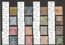 Lot Altschweiz Ausgaben ab Nr. 16II - 26G : KP 2860.--