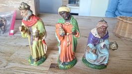 3 Antike Krippenfiguren 