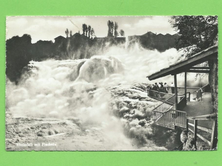 Cartoline postali: Rheinfall mit Fischetz – Usato da Zürich venduto da t24_de