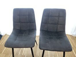 Polsterstühle aus Microfaser (2Stück)