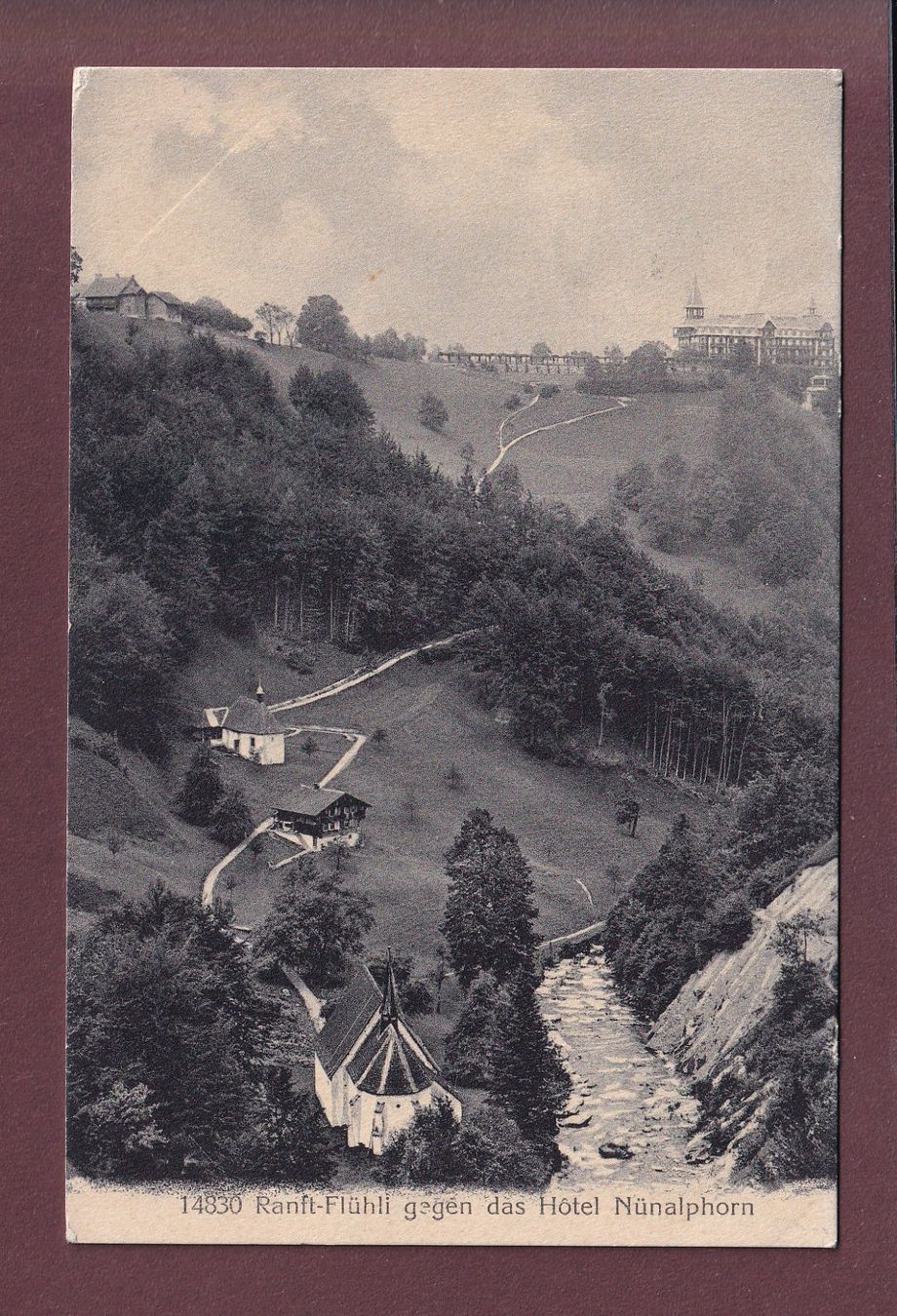 Cartes postales: FLÜELI-RANFT - Hotel Nünalphorn - 1912 – D'occasion à Pully par nicecards