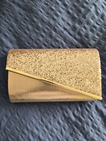 Rosefarbende Glitzer Clutch ✨
