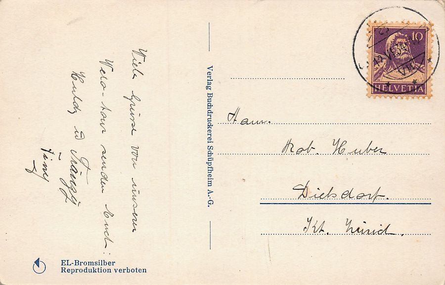 Cartoline postali: Schüpfheim, gelaufen 1934 – Usato da Frauenfeld venduto da POML 1