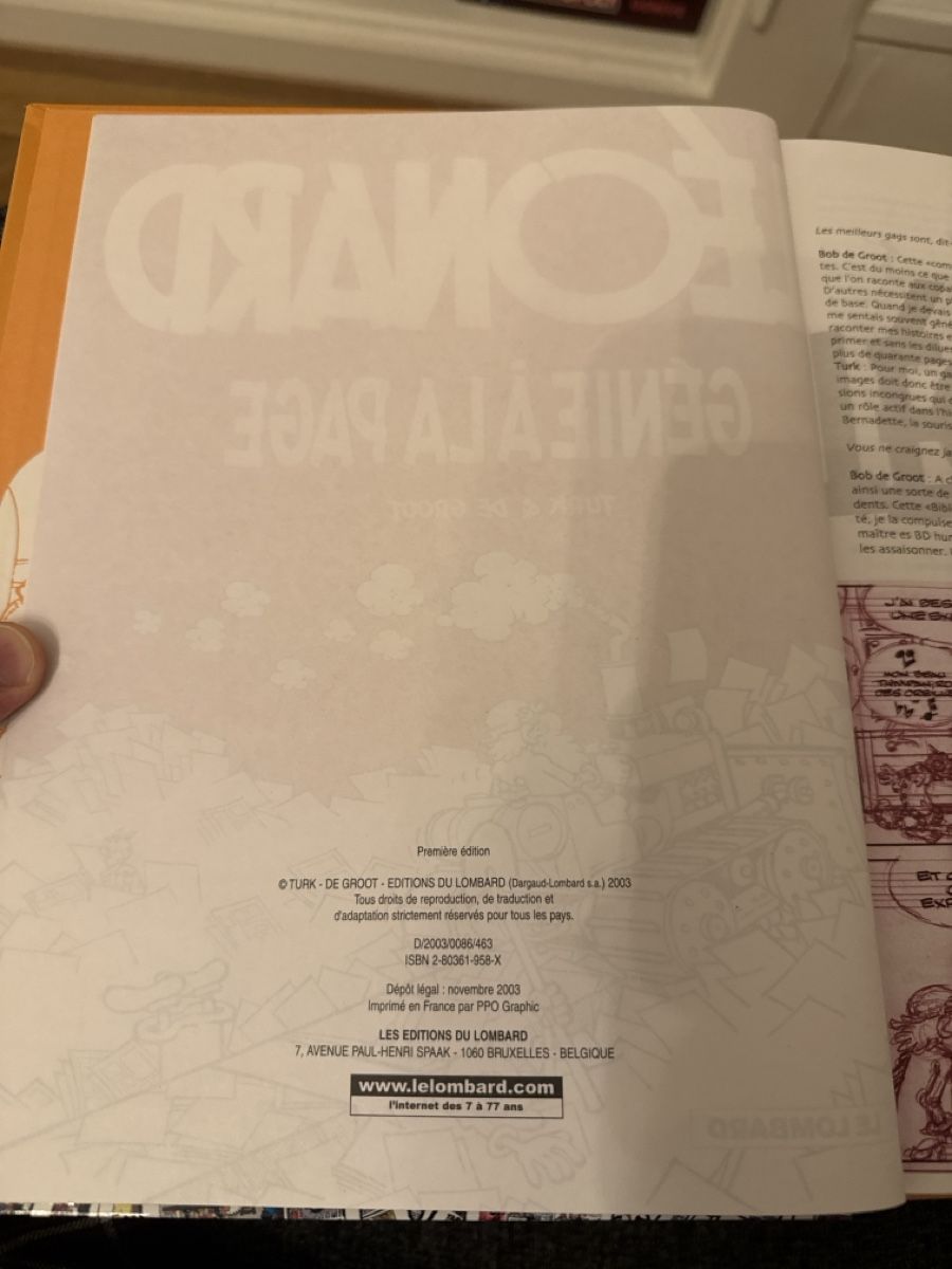 Fumetti: BD LÉONARD - GÉNIE À LA PAGE - PREMIÈRE ÉDITION 2003 – Nuovo (secondo la descrizione) da Genève venduto da Emorejac 1