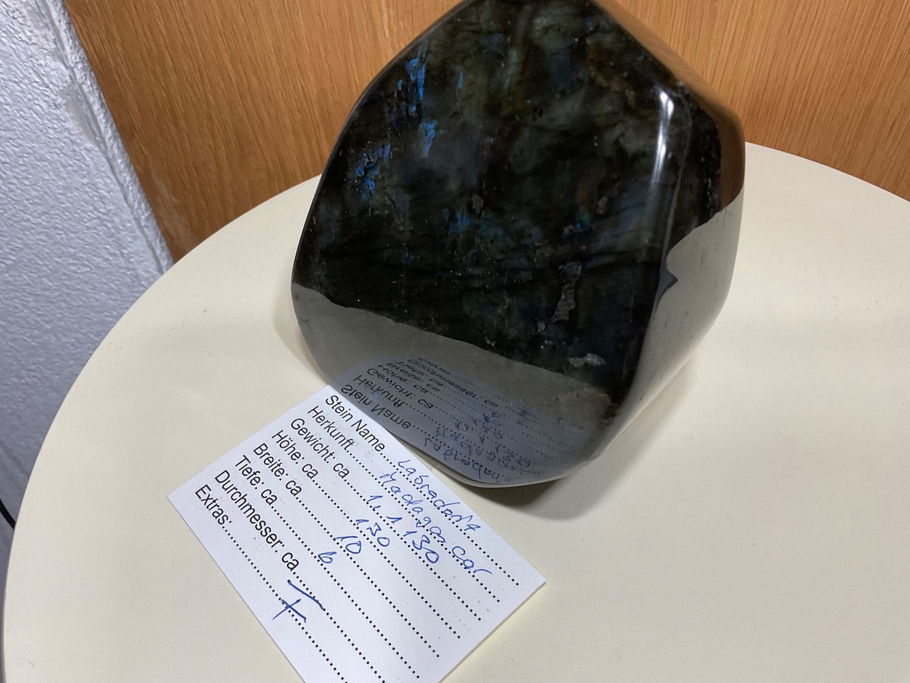 Minerali & Pietre curative: Labradorit Stein poliert Madagascar ca 1.130 – Nuovo (secondo la descrizione) da Gibswil venduto da MineralienJRS 2