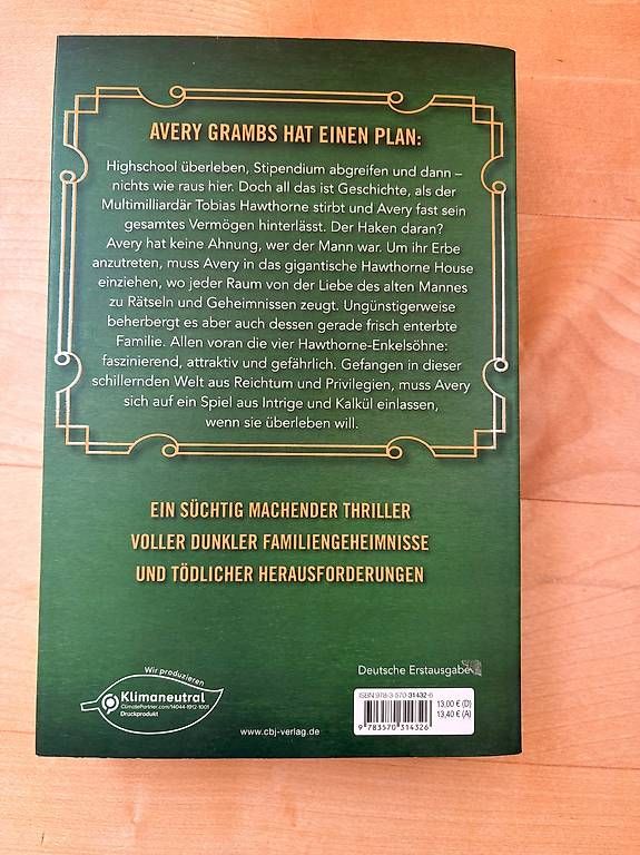 Livres: The inheritance games – D'occasion à Bern par anj_f8cn 1