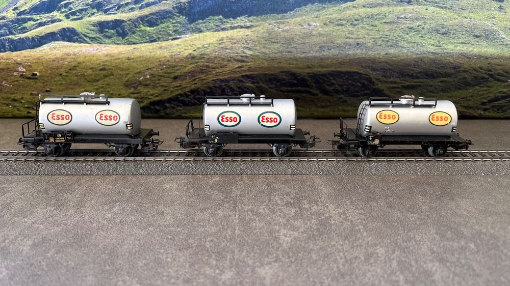 Ensemble de 3 wagons-citernes chimiques Transfesa H0 Märklin 46472 - Jeux - Jouets