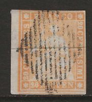 1854 : Strubel Nr. 25B, Randstück, geprüft, KP 280.--