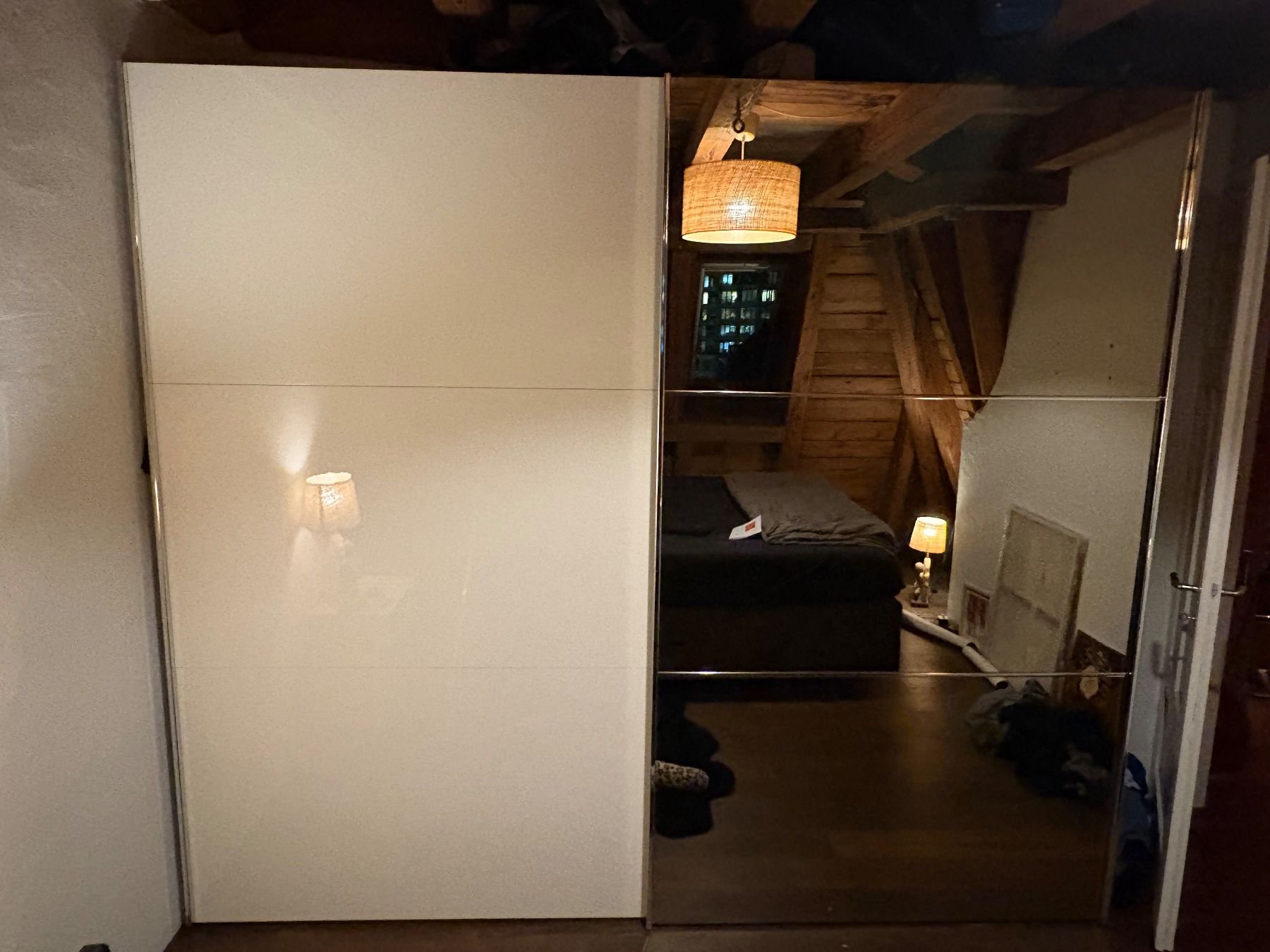 Schränke: Sliding Door Wardrobe White with Mirrored Fronts – Gebraucht aus Zürich von ale_5gwm 2