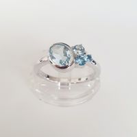 925 Silberring  mit schmucksteinen Gr. 18 mm
