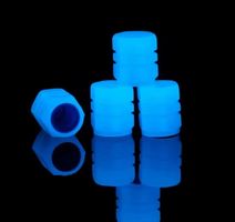 Ventil Kappen Neon leuchtend blau  4 Stück. Material ABS
