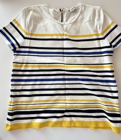 Zara gestreiftes Top mit Reissverschluss hinten Grösse M