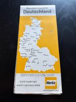 Alte Deutschlandkarte / Strassenkarte von Hertz, Vintage!