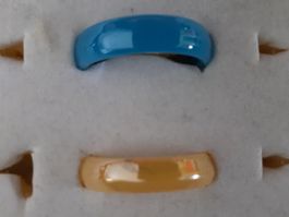 2 Glas Fingerringe neu