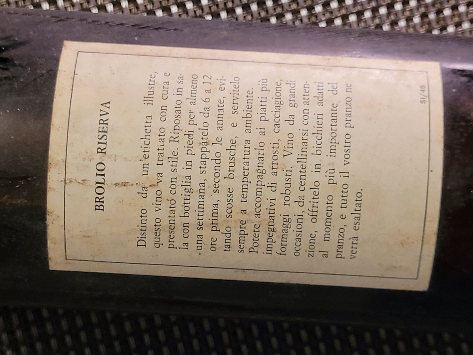 Vino: 1967 BROLIO CHIANTI CLASSICO RISERVA DOCG, antik, selten! – Nuovo (secondo la descrizione) da Oetwil am See venduto da swisspeak 4