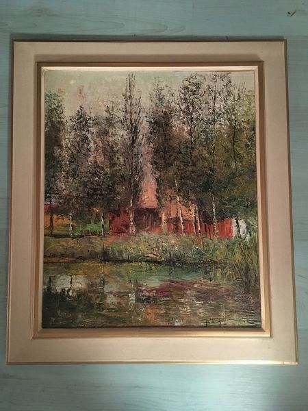 Dipinti: Ölbild Haus am See – Usato da Oberrieden venduto da PEGNE