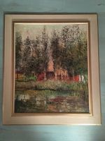 Ölbild Haus am See