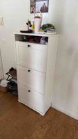 White Shoe Cabinet with 3 Drawers Used