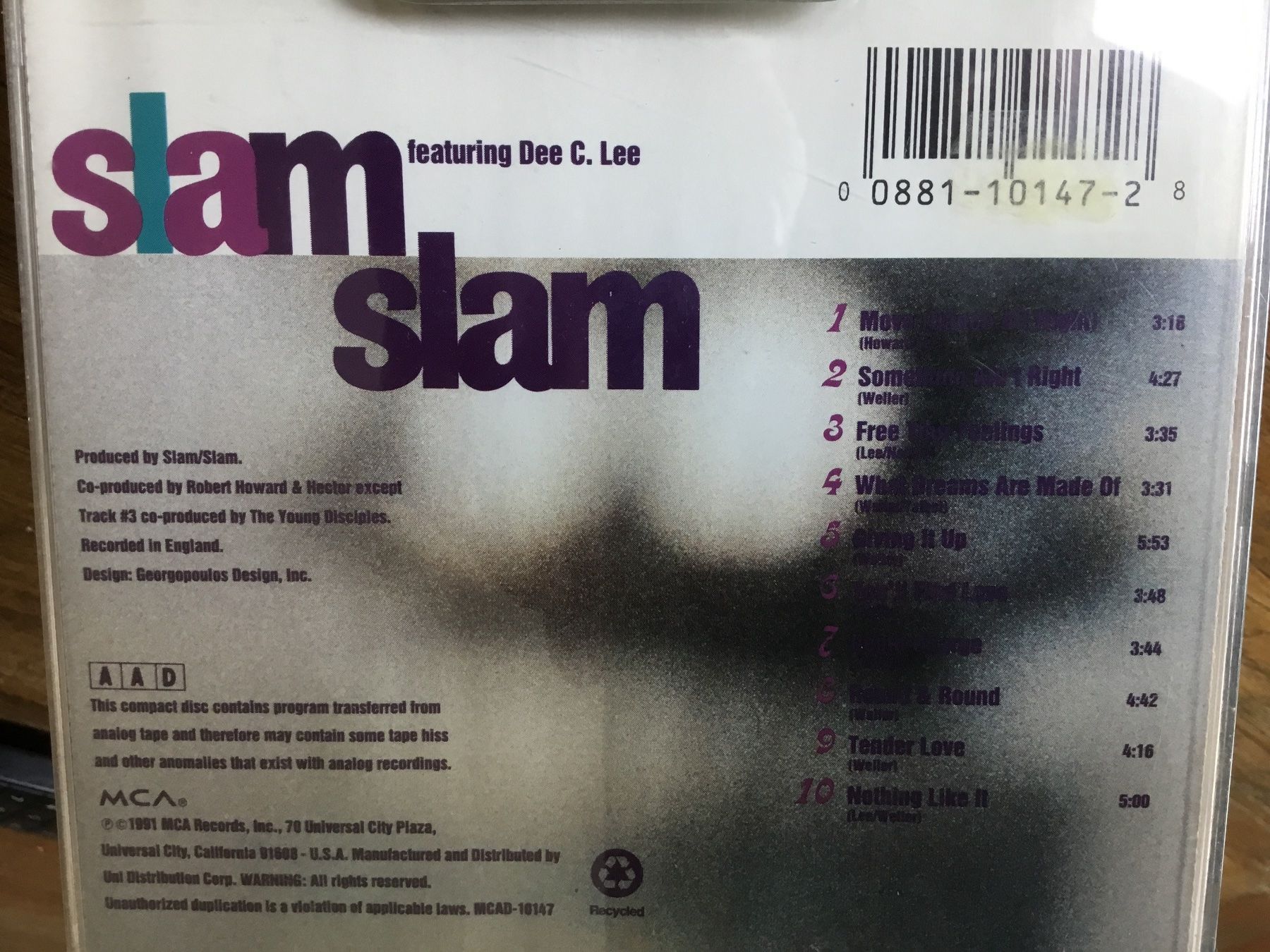 CD: Slam Slam featuring Dee C. Lee - Free Your Feelings CD – Usato da Thierachern venduto da sweden08 1