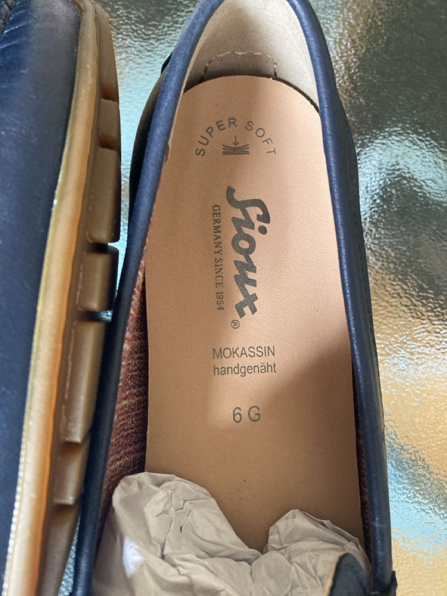 Damenschuhe: Sioux Mokassin, 40, navy, neu, super bequem! – Neu und originalverpackt aus Zürich von elegantissima 3