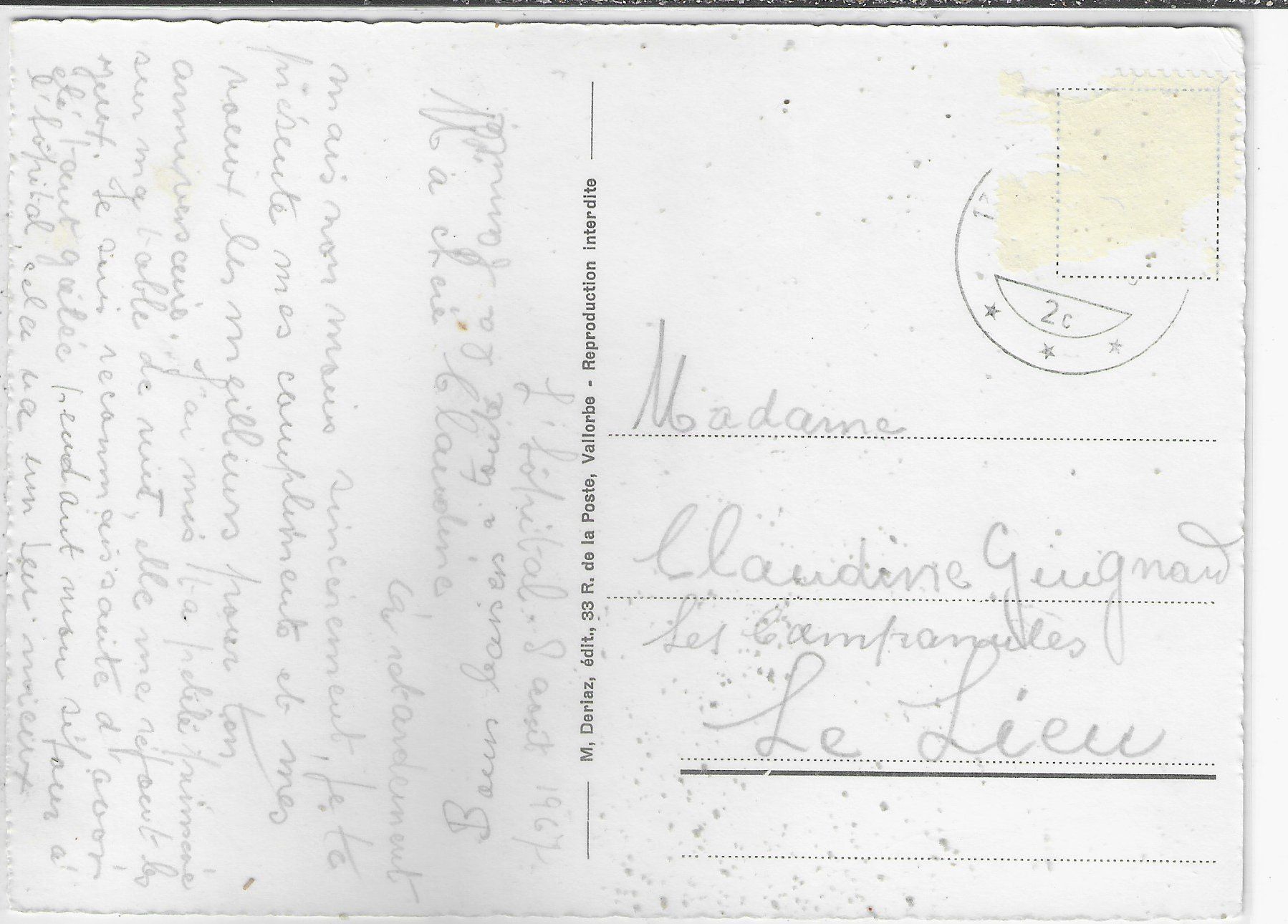 Cartoline postali: Hopital de la Vallee de Joux – Usato da Ettingen venduto da Kartenplanet 1