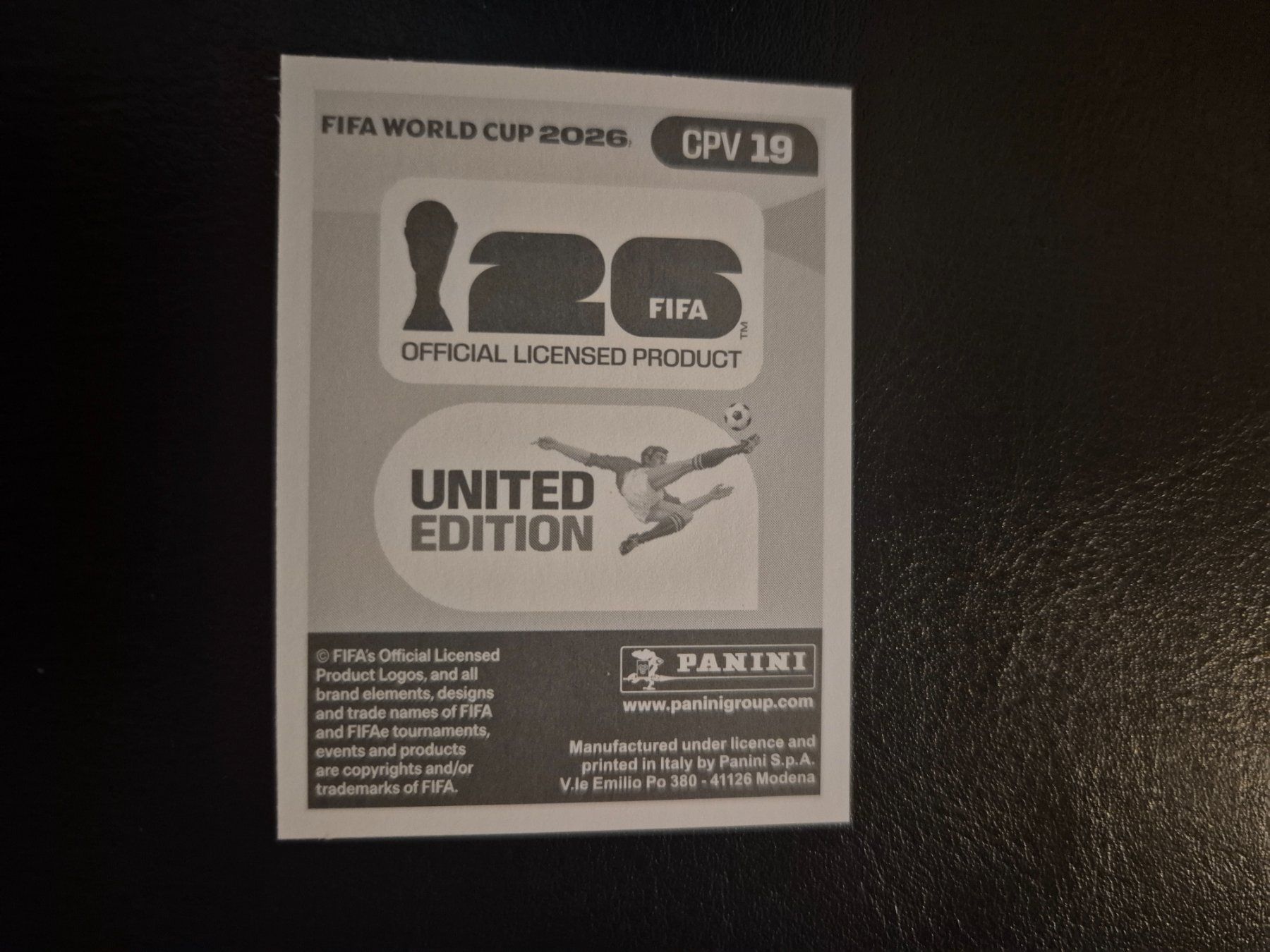 Panini Carte collezionabili: Panini WM 26 CPV 19 – Nuovo (secondo la descrizione) da Rorschacherberg venduto da AJ3108 1