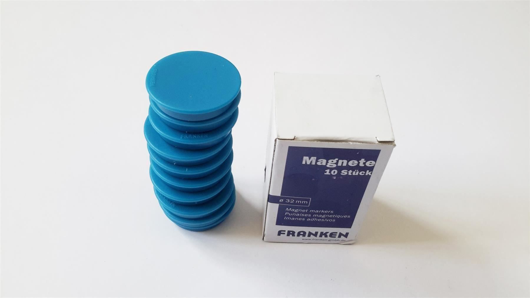 Magnete: Magnete 10 Stück, 32 mm, hellblau – Neu und originalverpackt aus St. Gallen von cointec 5