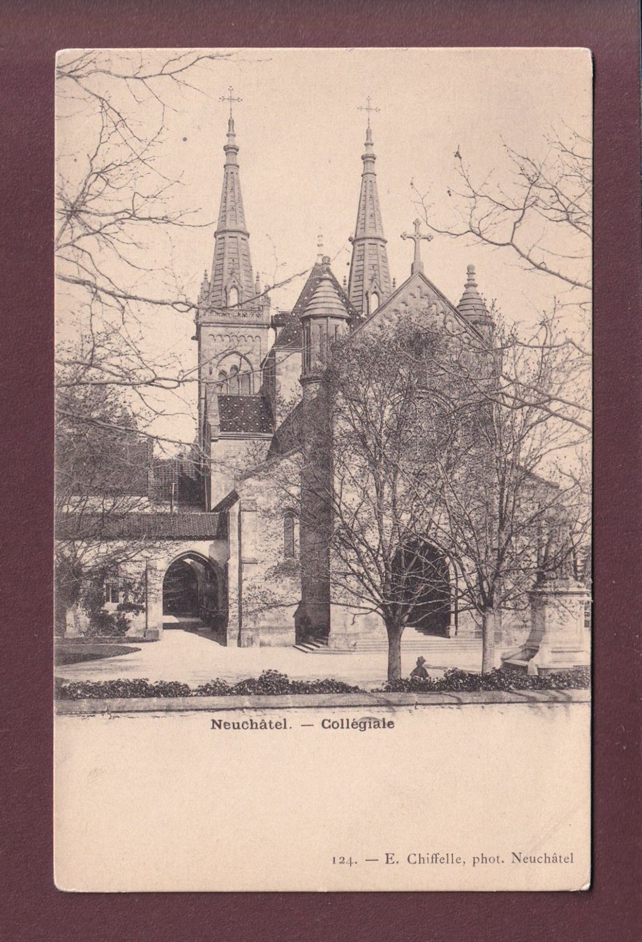 Ansichtskarten: NEUCHÂTEL - Collégiale – Gebraucht aus Pully von nicecards