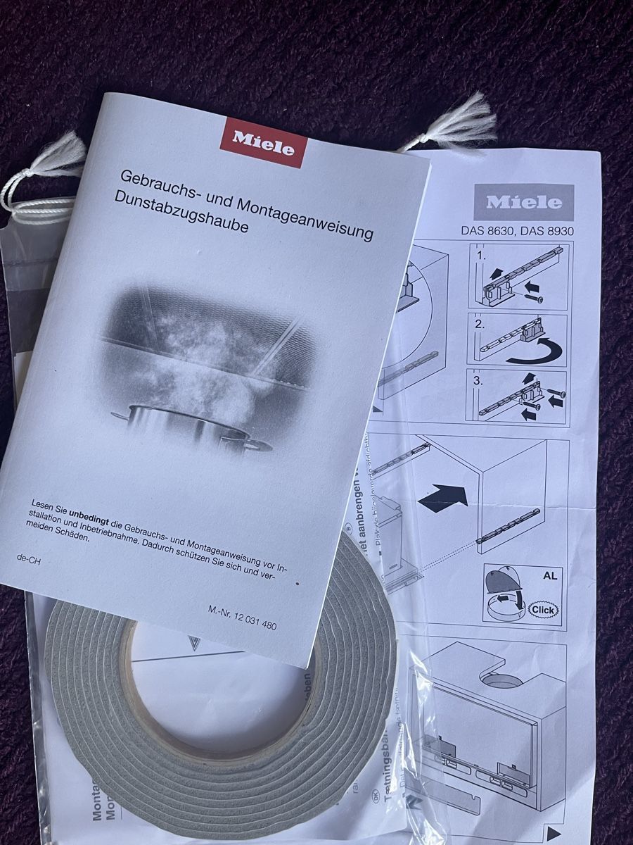 Miele Cappe di aspirazione: Dampfabzug Miele DAS8630 – Usato da Winterthur venduto da roman8045