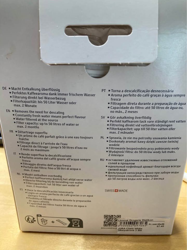Jura Altro per la casa: Jura Claris White 3er-Pack Filter – Nuovo (secondo la descrizione) da Rudolfstetten venduto da Stellina1975 3